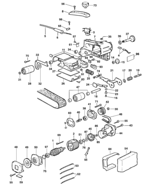 Default Diagram and Parts List for B4023 Type 6 Black and Decker Sander Polisher